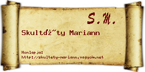 Skultéty Mariann névjegykártya